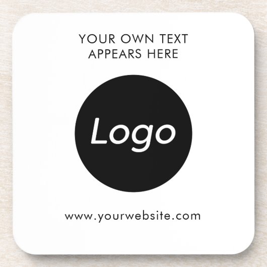 Einfache Berufliche Logofirma Getränkeuntersetzer (Vorderseite)