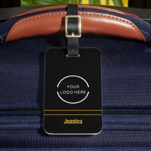 Einfache Berufliche Logokombinationen Gold und Sch Gepäckanhänger