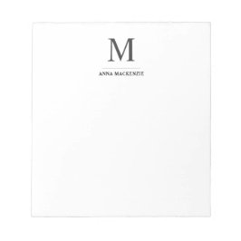 Einfache Berufliche moderne klassische Monogramm Notizblock