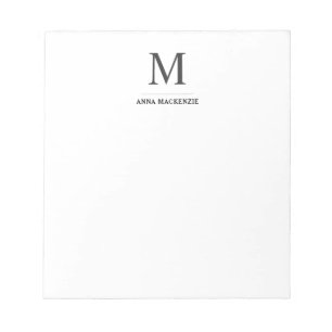 Einfache Berufliche moderne klassische Monogramm Notizblock