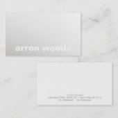 Einfache Berufliche Moderne Minimalistisch Grau Visitenkarte (Vorne/Hinten)