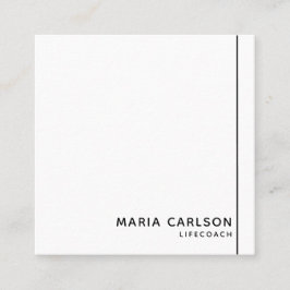 Einfache Berufliche Moderne Schwarz/Weiß Quadratische Visitenkarte