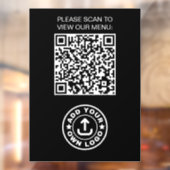 Einfache Berufliche, moderne schwarze QR-Logos Fensteraufkleber (Blatt 2)