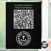 Einfache Berufliche, moderne schwarze QR-Logos Fensteraufkleber (Zuhause)