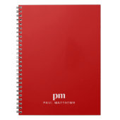 Einfache Berufliche Monogramm-Initialen und Name Notizblock (Vorderseite)