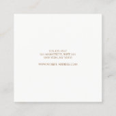 Einfache Berufliche Navy Square Quadratische Visitenkarte (Rückseite)