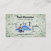 Einfache Berufliche Poolreinigung Business Cards Visitenkarte (Vorderseite)