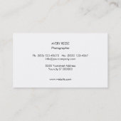 Einfache Berufliche Rechteck-Rahmen Visitenkarte (Rückseite)