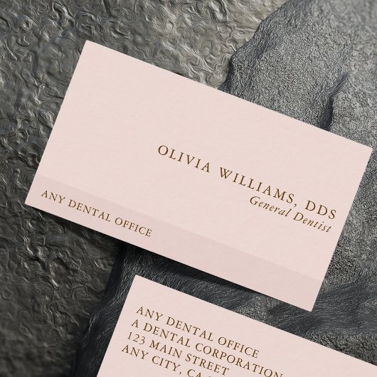 Einfache Berufliche Rosa Dental Visitenkarte