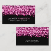 Einfache berufliche rosa Lichter u. Glitzern Visitenkarte (Vorne/Hinten)