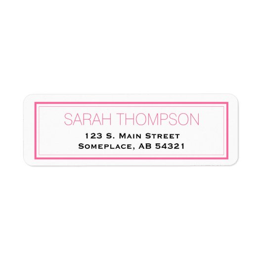 Einfache Berufliche Rosa Streifen-Grenzmarken (Vorne)