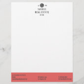 Einfache berufliche rote briefkopf (Vorderseite)