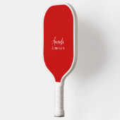 Einfache Berufliche Rote Monogramm Vollständiger N Pickleball Schläger (Links)