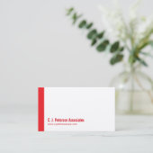 Einfache berufliche rote weiße Geschäftskarten Visitenkarte (Stehend Vorderseite)