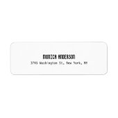 Einfache Berufliche Rücksendeadresse (Vorne)