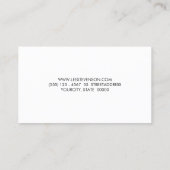 Einfache Berufliche Schwarz Visitenkarte (Rückseite)