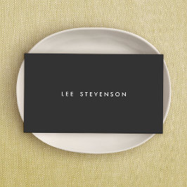 Einfache Berufliche Schwarz Visitenkarte