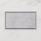 Einfache Berufliche Schwarze Border Gray Textur Visitenkarte (Rückseite)