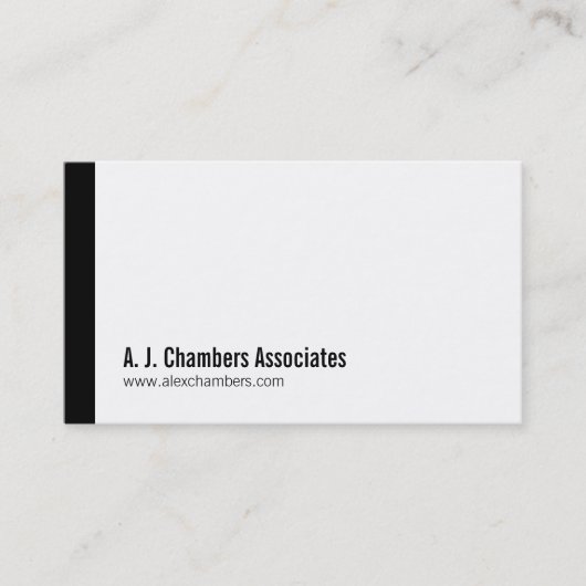 Einfache berufliche schwarze Geschäftskarten Visitenkarte (Vorderseite)