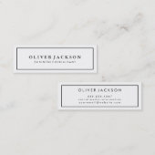 Einfache Berufliche schwarze Grenze Minimalistisch Mini Visitenkarte (Vorne/Hinten)