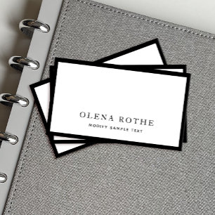 Einfache Berufliche schwarze Grenze Telefonnummerkarte