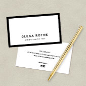 Einfache Berufliche schwarze Grenze Telefonnummerkarte