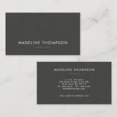Einfache Berufliche Schwarzgrauwäsche Visitenkarte (Vorne/Hinten)