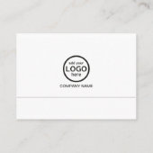 Einfache Berufliche Schwarzweiß-Logos hinzufügen Visitenkarte (Rückseite)