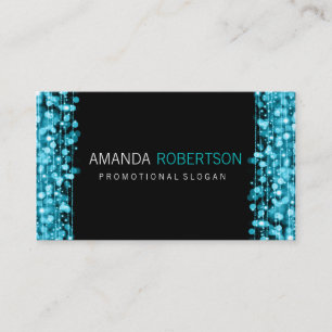 Einfache berufliche Türkis-Lichter u. Glitzern Visitenkarte