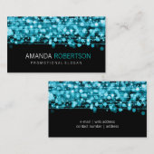 Einfache berufliche Türkis-Lichter u. Glitzern Visitenkarte (Vorne/Hinten)