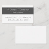 Einfache, Berufliche Visitenkarte (Vorne/Hinten)