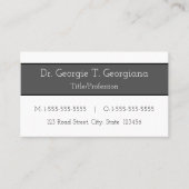 Einfache, Berufliche Visitenkarte (Vorderseite)