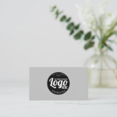 Einfache Berufliche Visitenkarte mit Logo (Stehend Vorderseite)