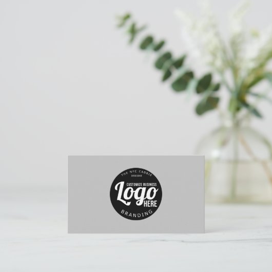 Einfache Berufliche Visitenkarte mit Logo (Stehend Vorderseite)