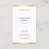 Einfache, Berufliche Vorlage aus Gold Visitenkarte (Rückseite)