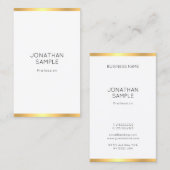 Einfache, Berufliche Vorlage aus Gold Visitenkarte (Vorne/Hinten)
