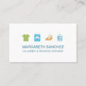 Einfache Berufliche Wäscherei und Bügelservice Visitenkarte (Vorderseite)