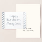 Einfache, bescheidene "Happy Birthday"-Karte Folienkarte (Anzeige)