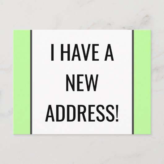 Einfache, bescheidene und schlichte neue ankündigungspostkarte (Vorderseite)