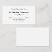 Einfache, bescheidene und Schlichte Visitenkarte (Vorne/Hinten)