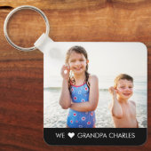 Einfache Beschriftung Personalisiert Foto Schlüsse Schlüsselanhänger (Vorderseite)