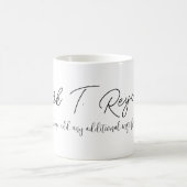 Einfache Beschriftung weiß Kaffeetasse (Mittel)