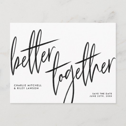 Einfache, besser zusammengesetzte Skripts Save the Postkarte (Vorderseite)