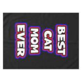 Einfache Best Cat-Mama je Typografie Tischdecke (Vorderseite (Horizontal))