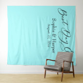 Einfache Best Day-Ever-Aqua-Foto im Hintergrund Wandteppich (Beispiel (Horizontal))