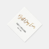 Einfache Best Day-Ever-Imitate Gold Fossilien Serviette (Ecke)