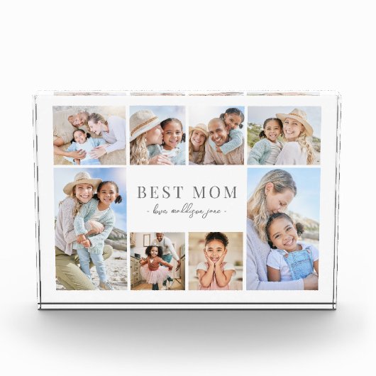 Einfache Best Mama Collage Fotoblock (Vorderseite)