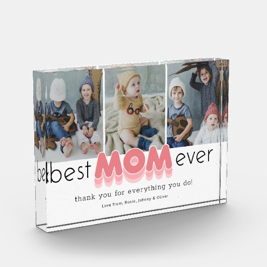 Einfache Best Mama für alle Zeiten Fotoblock (Links)