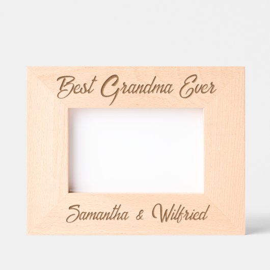 Einfache Best-Oma-jemals-Name Custom Woods Frames Geätzte Rahmen (Vorderseite)