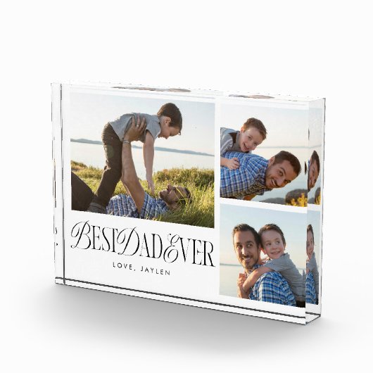 Einfache Best Vater-Collage Fotoblock (Rechts)